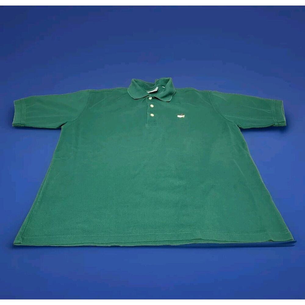 Augusta National Master's Golf Green Polo Shirt Mens Sz L 60s 2-Ply Mercerized